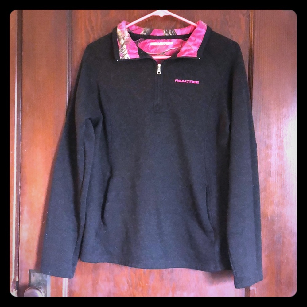 Real tree 1/4 zip sweatshirt